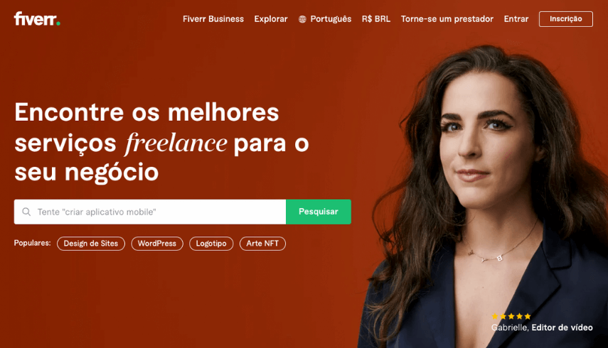 Fiverr Brasil site