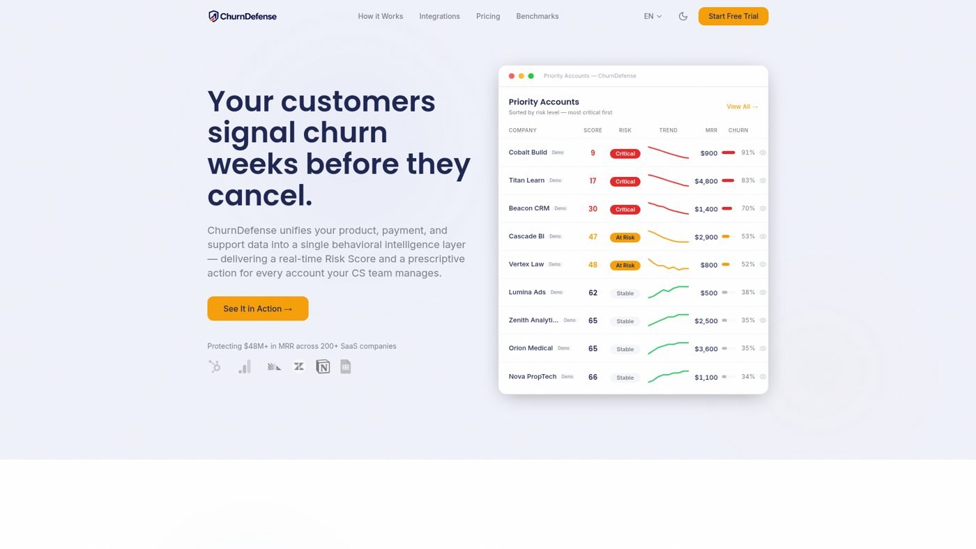 ChurnDefense — Live product site